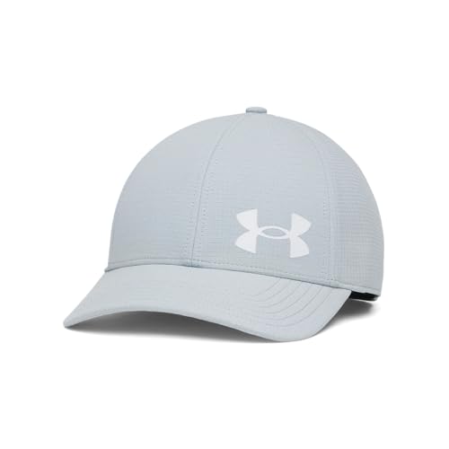 Under Armour Men's Iso-Chill ArmourVent Fitted Baseball Cap, (466) Harbor Blue / / White, Medium/Large