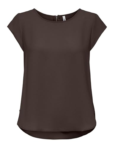 ONLY Damen Onlmoster Stripe O-Neck Top JRS Noos S/S Tops, Chocolate Martini,36
