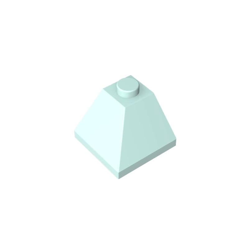 Gobricks 3045 Slope Brick 2x2 Double-Sided Corner Sloped Brick 50 Pieces GDS-621 Compatible with Lego Building Blocks Color:Light Aqua