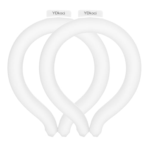 Image of Neck Cooling Tube, Wearable Body Cooler Freeze Below 64F with Insulated Bag, Reusable Cooling Neck Wraps for Summer, Outdoor Sports, Hiking, Travel, Hot Weather Relief for Men & Women (White*2)