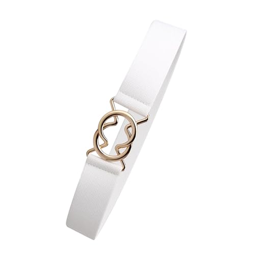 Stretchy Waist Belt, Elegant Alloy Buckle Comfortable Women Dress Waist Belt for Tops for Coats (#3)4