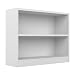 Bush Furniture Universal 2 Shelf Bookcase in Pure White