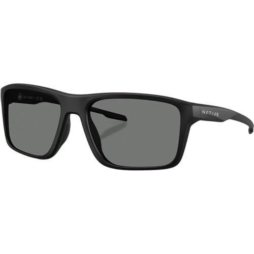 Native XD9043 Tavern Sunglasses Matte Black/Grey Polarized 57 mm