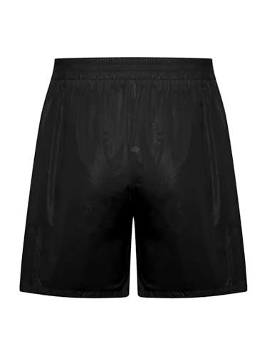 Men's Wet Look Shorts Side Zipper Swim Trunks Loose Slim Fit Shorts Quick-Dry Swimsuit4
