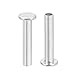 QUARKZMAN 50 Stück Halbhohlnieten, 4mm x 20mm Aluminium Flachkopf Halbhohle Nieten für Industrie Haushaltsreparatur Befestigung, Silber