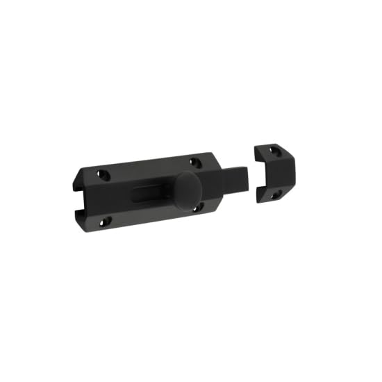 Kooples Hardware Architectural Slide Door Bolts – Heavy Duty Straight Slide Bolt for Doors, Gates & Cabinets – Modern Brushed or Polished Finish with Screws Included (Matt Black, 100x35mm)
