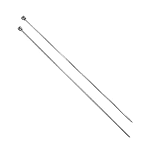 JYC CREATIVE Pair of Knitting Needles 2.5 mm x 35 cm, Long Needles with Ergonomic Grip Grip Handle