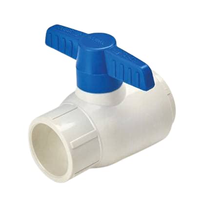 Novus PVC Ball valve Pipe Fittings with High Durability, Size- 1/2 inch, Pack of 2, WHITE