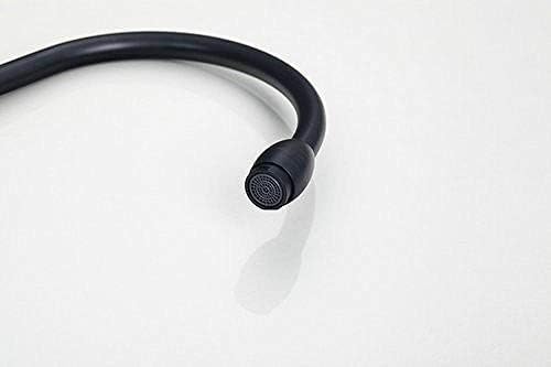 Robinet de lavabo pivotant 360 noir et mitigeur de vasque rétro - 3