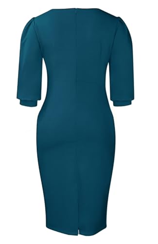 Image of ZVO Midi Dress for Women Pencil Dress Fashion Work Dress Elegant Church Dress High Waist Outfits