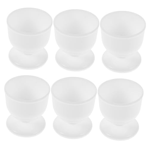 EXHUMKY 6pezzi Portauova per Uova Sode Elegante Alzata per Colazione Supporto per Uova da Tavolo Stile Europeo Design Compatto e Salvaspazio per La Cucina Domestica