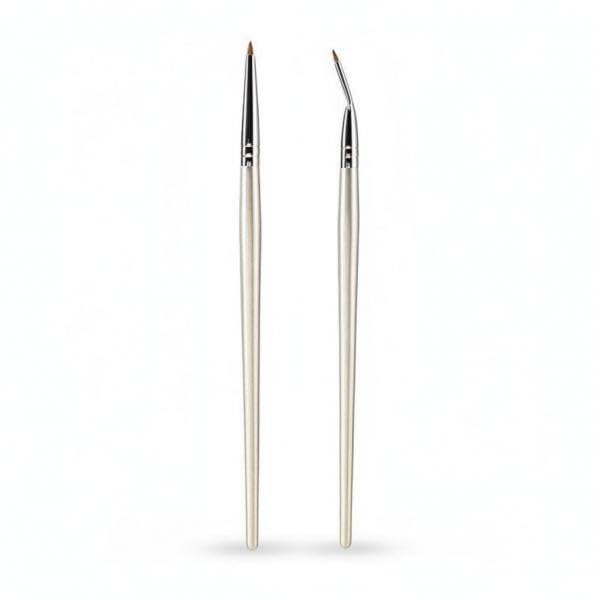 2xAngled Eyeliner and Concealer Brush Set for Detailed Eye Makeup Angled + Straight Eyeliner Detail Brush 2-piece set Synthetic Fiber-image-32