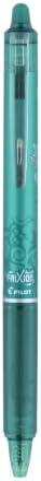Pilot Frixion Clicker 0.7mm Fine Point Roller Ball Pen with Comfortable Dimpled Grip & Inbuild Eraser | Green Ink, 1 pcs