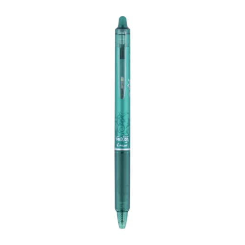 Pilot Frixion Clicker 0.7mm Fine Point Roller Ball Pen with Comfortable Dimpled Grip & Inbuild Eraser | Green Ink, 1 pcs