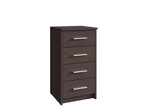 MATKAM Commode Bodo 4S avec Quatre tiroirs, h/l/p 75 x 40 x 35 cm, poignées Aspect métal,...