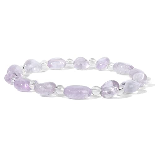 Bracelet d'améthyste et perles de quartz sélectionnées pour un bijou d'exception