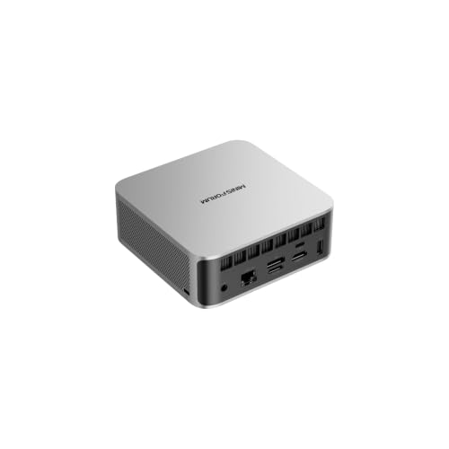 MINISFORUM AI Mini PC X1-255, AMD Ryzen 7 255 CPU de 8 núcleos y 16 subprocesos hasta 4,9 GHz, AMD Radeon 780M, Barebone sin DDR5/PCIe 4.0 SSD/OS, HDMI/DP/USB4 x 2/2.5G RJ45, USB 3.2x2, WiFi 7, BT5.4