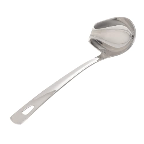 TOGEVAL Cucchiaio da Salsa in Acciaio Inossidabile con Beccuccio Unico per Cucina e Utensile per Decorazione e Condimenti