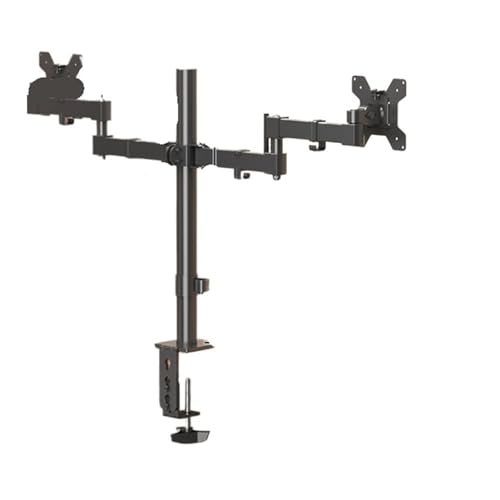 Support d'écran de bureau avec bras mécanique élévateur pliable double port