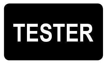 500 - 'Tester' Stickers - 8 x 14mm Labels in a Choice of 8 Colours (Black)