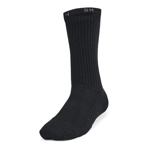 Under Armour 1386314-001 Unisex-Child Youth Training Cotton Crew Socks 6 Pack thumb #1