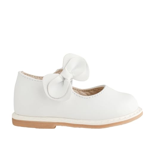 Baby Deer Girls Vegan Leather 1-Strap with Double Bow for Dress or Play4
