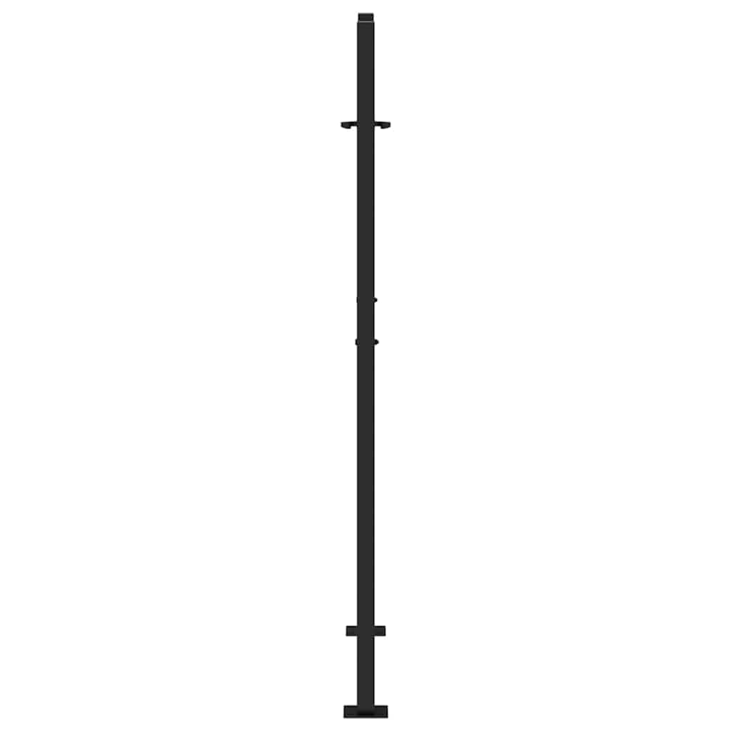 Puerta de jardín Puertas metalicas Exterior Cancela de Valla Barrera de Jardín Puerta de Valla de Jardín con Sistema con Cerradura Entrada Exterior-Negro-105 x 155 cm-Dise?o Cruzado