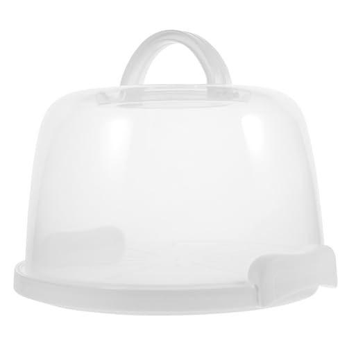 PRETYZOOM Lidded Decorative Cake Box with Handle Reusable Portable Birthday Cake Carrier for Party Display Easy to Clean Lightweight Material Secure Fasteners