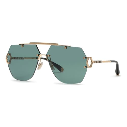 Philipp Plein SPP111 Gafas, Shiny Rose Gold with Shiny Palladium PAR, 66 Unisex Adulto