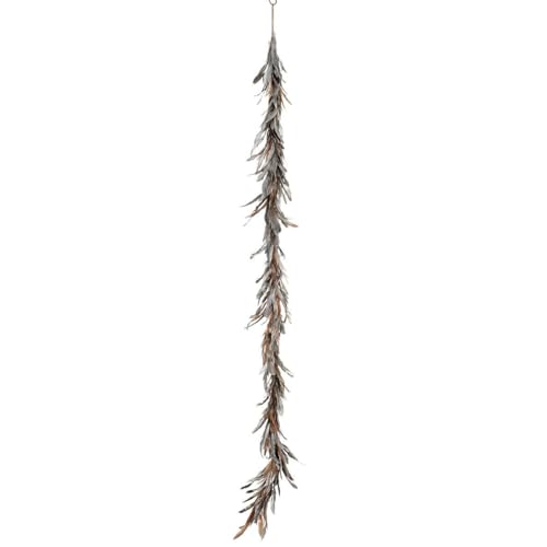 Guirlande de Noël Plumes Déco 160cm Argent