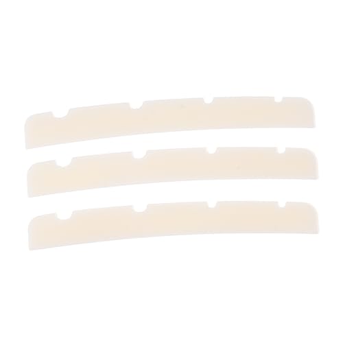 VICASKY Djustable Nut for Guitar High-resistant Ox Bone Guitar String Nuts 3pcs Set 42mm Upper Nut for Acoustic Bass