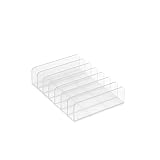 GEQIAN Organizador de maquillaje con 7 sorteos separados, elegante soporte de tocador para sombra de ojos, paleta de maquillaje – Soporte de almacenamiento de accesorios verticales de acrílico, 7