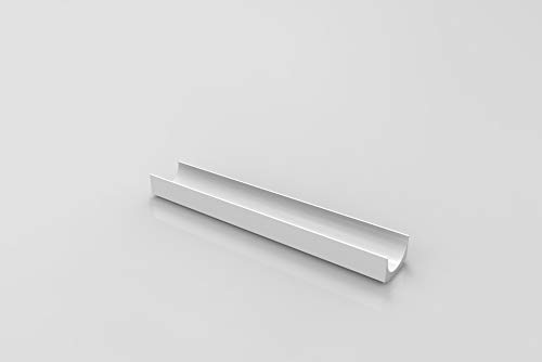 Rollmayer glänzend einläufig Gardinenschiene aus Aluminium (nur Schienenverbinder) Deckenbefestigung mit SMART-KLICK Montage, Innenlaufschiene für Vorhänge Cover