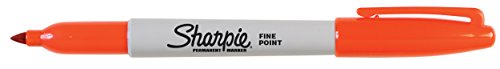 Sharpie Permanent Markers, Fine Point, Orange, 2 Count #TOP2
