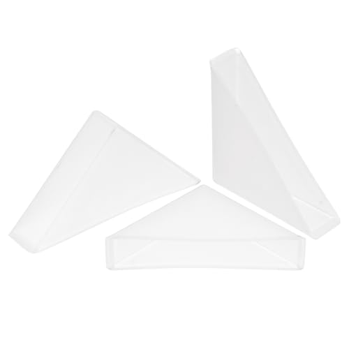 Image of uxcell 8Pcs Plastic Corner Protectors 12x66mm Triangle Shape Glass Corner Guards Cushion for Corner Protection of Glass, Mirror, Tile, White