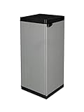 Made in Italy mongardi W2016 Armadio Basso 1 Anta, PVC, Nero, Grigio, Unica