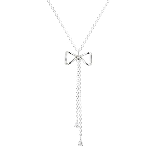 Collier chaîne de clavicule en argent doté d'un nœud de tempérament unique - 3