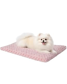 Exsnugy Washable Dog Bed Mat Medium Size Fluffy Pet Crate Pad 30x19