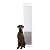 PetSafe 1-Piece Sliding Glass Pet Door for Dogs & Cats - Adjustable Height 75 7/8" to 80 11/16" X-Large, White, No-Cut Install, Aluminum Patio Panel Insert, Great for Renters or Seasonal Installation
