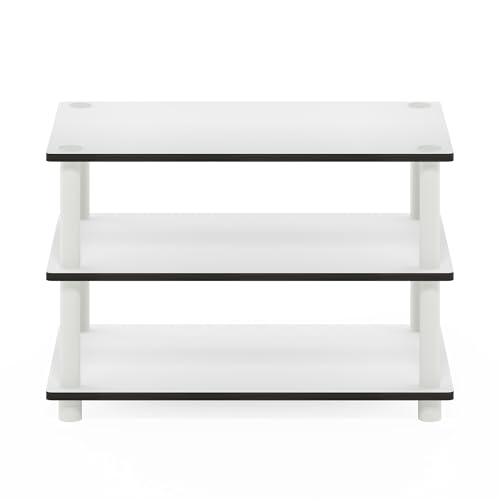 Image of Furinno JUST 3-Tier Modern Coffee Table with Open Shelf, Toolless Assembly Side Table, for Living Room, Bedroom, Home Office, White