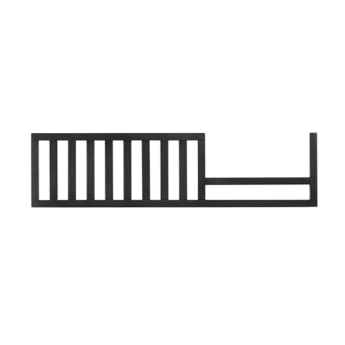 Evolur Toddler Guard Rail Conversion Kit, Designed and Tested Full Size Cribs, Durable Hardwood Build Safety Rail, Easy Assembly, Converts Crib into a Toddler Bed - Onyx