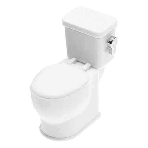 Modèle De Toilette pour Maison De – Mini Meubles De Salle De Bain en PP | Ornement Sonore De Simulation | Petit Luminaire De Toilettes pour Maison De,...