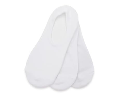 Converse Women's Half Cushion No Show Socks, 3 Pack (White, 4-10)