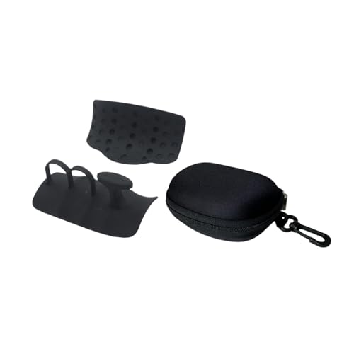 Yiju 2Pcs Weight Lifting Grips Workout Grips Non Slip for Adults Silicone Grip Pads Hand Protector for Powerlifting Gym Training, Black