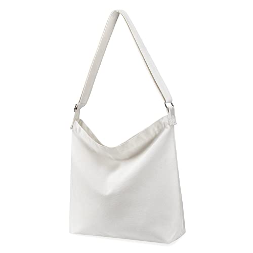 Bolso tote grande de lona para mujer sin diseño miniatura 1