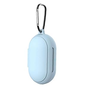Beschermhoes Competible met Samsung Galaxy Buds + Plus, Silicone Cover Cover met Sleutelhanger Sky Blue