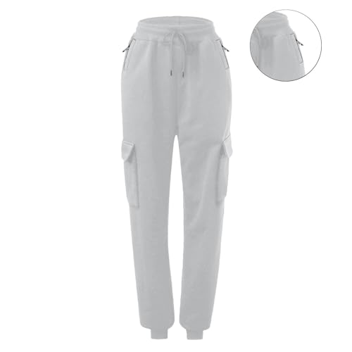 Girls Cargo Pants Kids Baggy Sweatpants Athletic Drawstring Joggers Pants with Pockets Winter Sweat Pants for Teen Girls4
