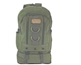 Mochila Masculina de Lona 50 Litros para Viagem e Atividades ao Ar Livre