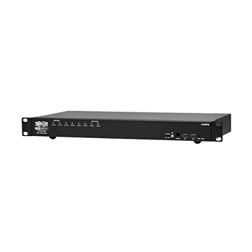 Image of Tripp Lite 8-Port 4K HDMI KVM Switch, 2 USB 3.2 Peripheral Sharing for Keyboard & Mouse, 4K @ 60 Hz - Windows, Mac and Linux Compatible - 1U Rack-Mount, 3-Year Warranty (B024-H4U08)