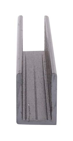 Brixwell Sdcd38Bl-Ccp36 Black 3/8" Fixed Panel Shower Door Deep U-Channel - 36" #TOP4